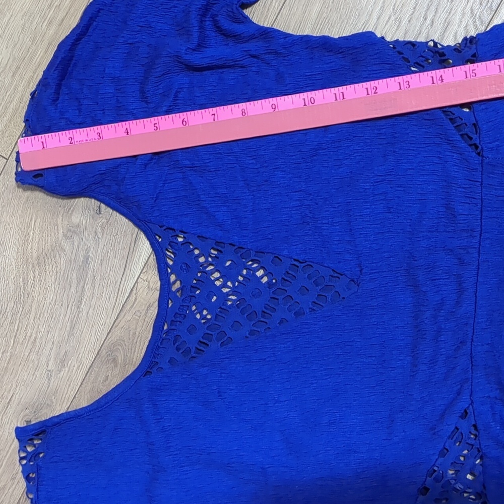 Free People To The Point Violet Crochet Dress Size Large NWT - Picture 4 of 8